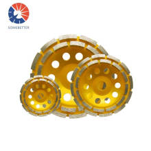China gold manufacturer double row diamond cup grinding wheel with wholesale price